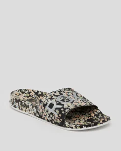 Womens Roxy Slippy Printed Slide Sandals