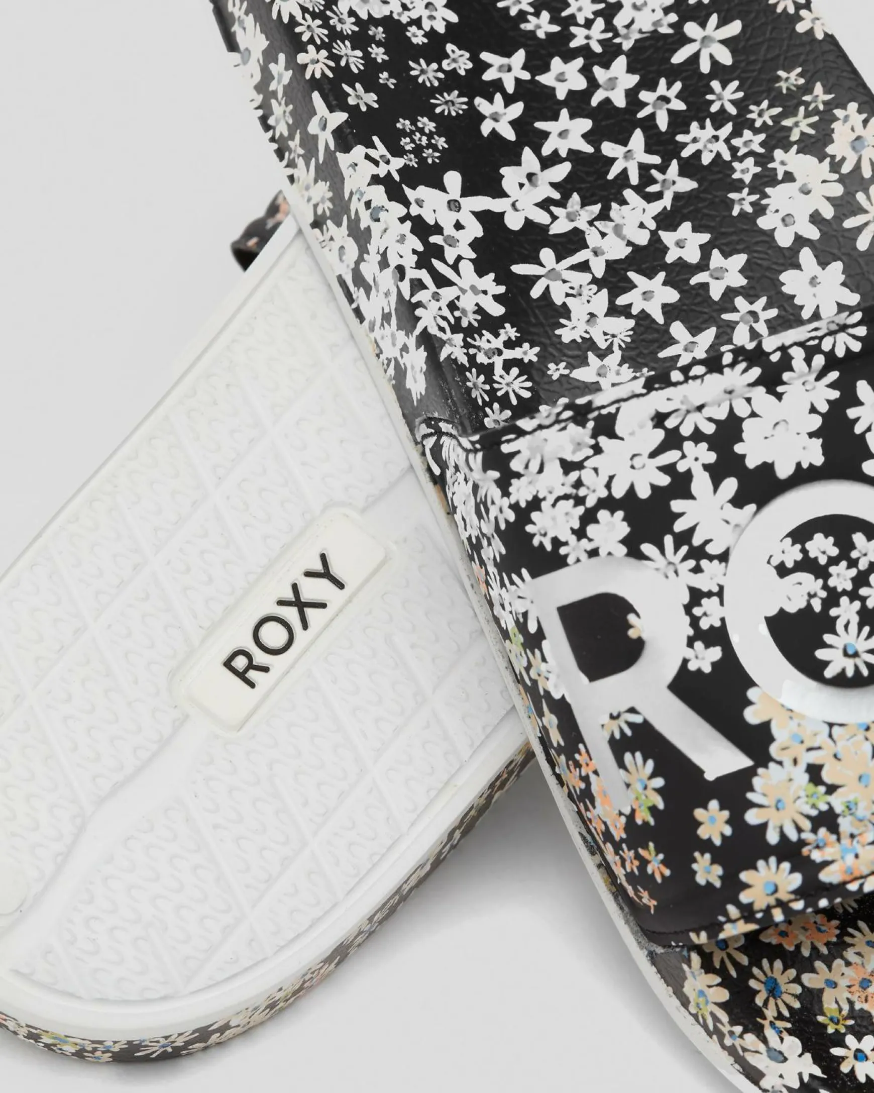 Womens Roxy Slippy Printed Slide Sandals