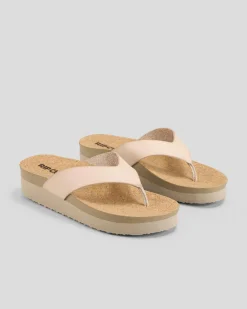 Womens Sandy Bloom Open Toe Slide Sandals