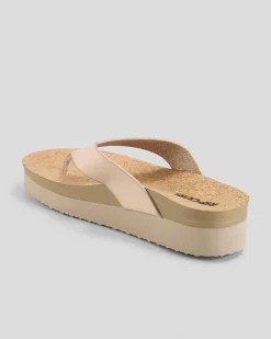 Womens Sandy Bloom Open Toe Slide Sandals