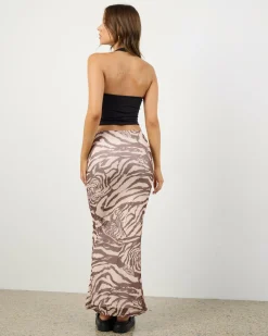 Zebra Maxi Skirt