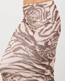 Zebra Maxi Skirt